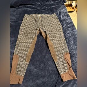 Smartpak Piper Women’s Plaid and Chocolate Full Seat Riding Pants
